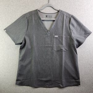 Figs Scrub Top Womens XXL Gray Slim Catarina One Pocket Anti Wrinkle Basic